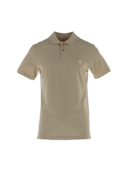 Krótki polo Timberland ze stretchu beżowe