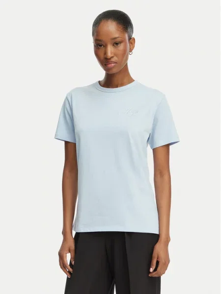 HUGO t-shirt basic niebieska