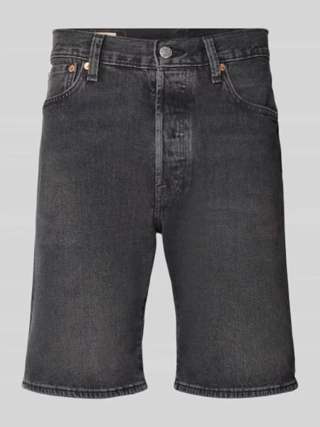 Szorty jeansowe o kroju regular fit z mieszanki bawełny model Original' Levi's granatowe