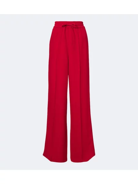 Pantaloni Valentino de mătase roșu
