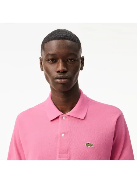 Lacoste Koszulka Polo Oryginał Petit Piqué różowa