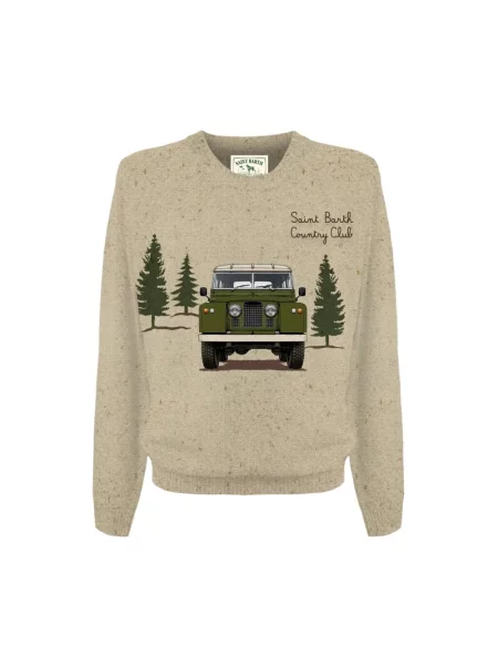 Sweter Mc2 Saint Barth wełniany beżowy