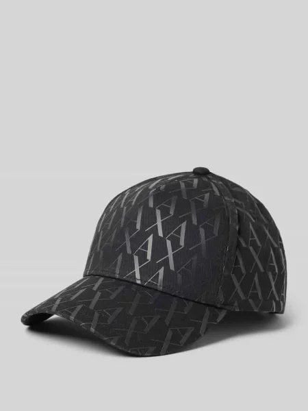 Armani Exchange czapka z daszkiem wzorzysta czarny