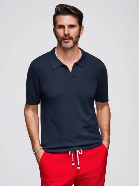 Polo Ombre clasic albastru