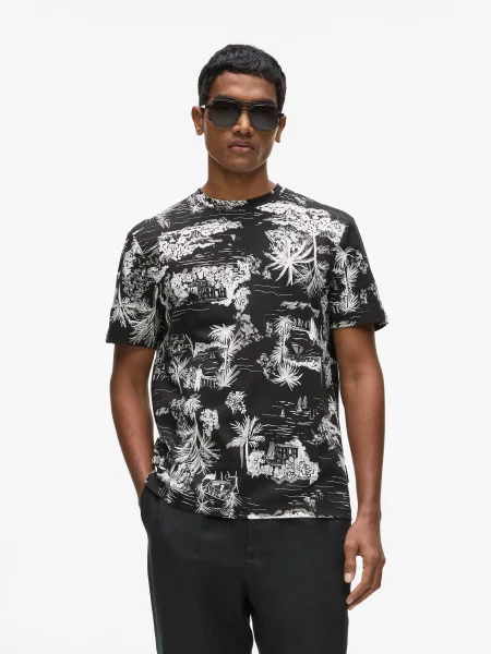 Karl Lagerfeld Tricou negru alb