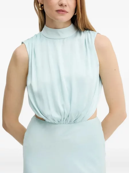 Rochie Bardot de costum albastru