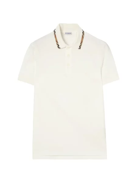 Polo Burberry în carouri alb