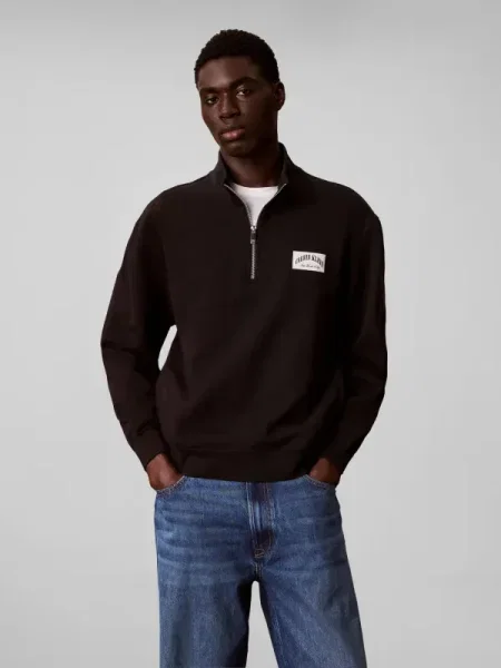 Calvin Klein Jeans Hanorac TERRY | Relaxed fit negru