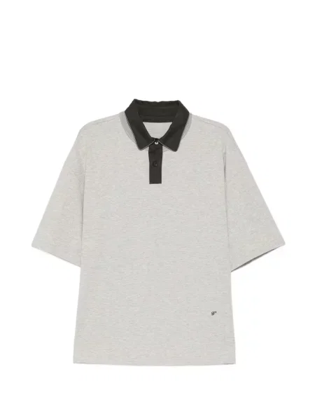 Gulerat tricou polo Croquis gri