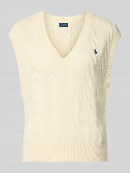 Bezrękawnik z dzianiny ze ściegiem warkoczowym Ralph Lauren