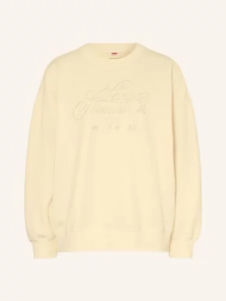 Levi's® Oversized Mikina tmavě žlutá bílá