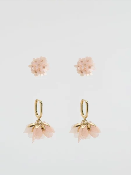Reserved Set de cercei 2 bucăți roz-piersică roz