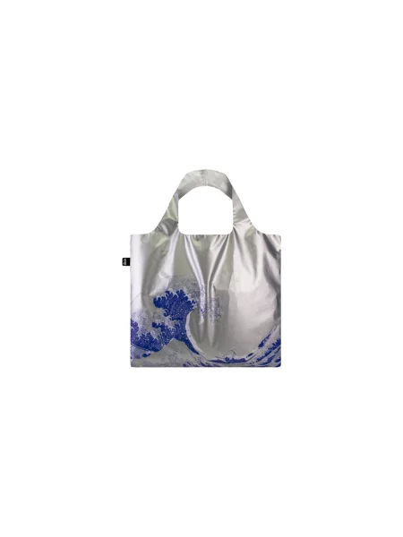 Loqi Katsushika Hokusai The Great Wave Metallic Silver Bag Unisex Plecaki i torby LOQI HO.WA.SI-One-size Size: One size szary