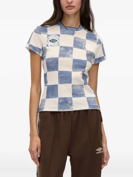 Tricou Stine Goya în carouri cu imagine