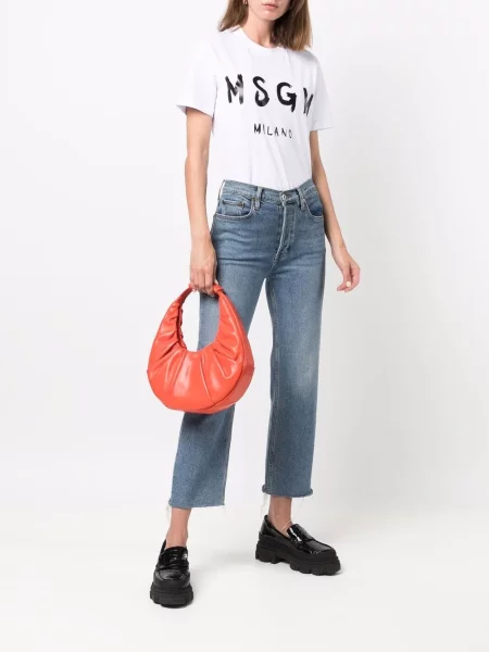 Koszulka Msgm z nadrukiem biała