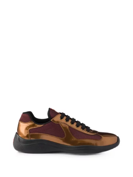 Ciclism sneakerși Prada din piele maro