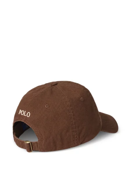 Geantă Polo Ralph Lauren din piele de căprioară cu autograf maro