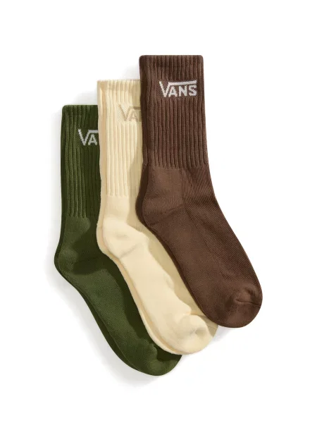 VANS Ponožky krémová / čokoládová / zelená biela