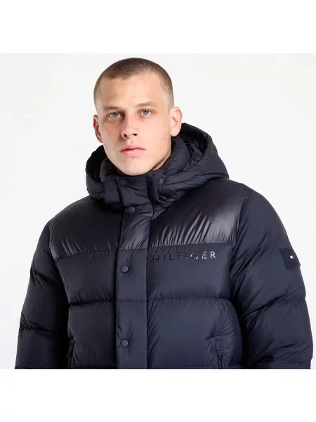 Пухено яке Tommy Hilfiger зимен модел тъмносиньо