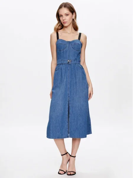 Pinko Rochie de blugi Attaccante PE 23 PDEN albastru
