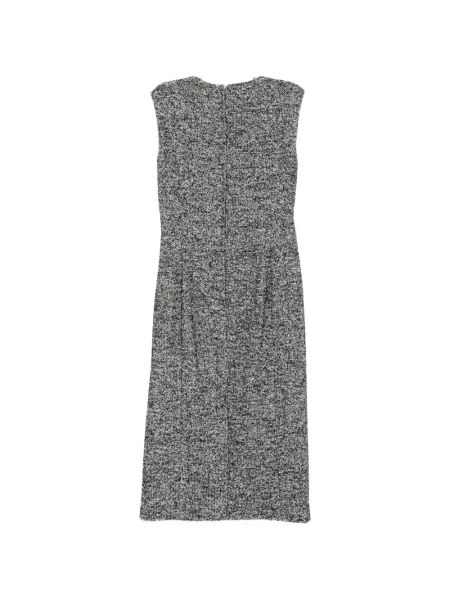 Αμάνικη φόρεμα Dolce & Gabbana tweed γκρι