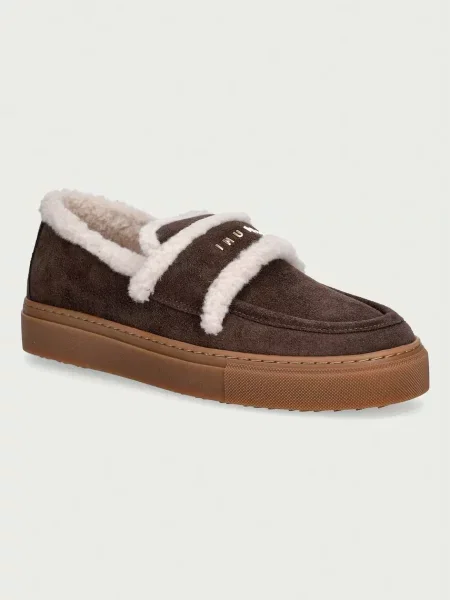 Inuikii mokasíny semišové Shearling Loafer hnedá