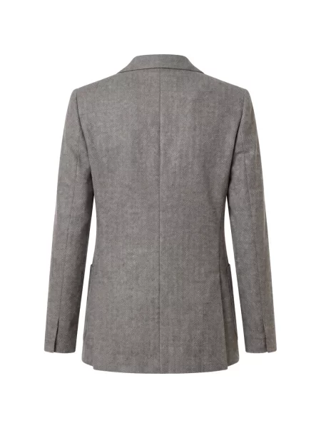 Sacou Tagliatore cu model herringbone gri