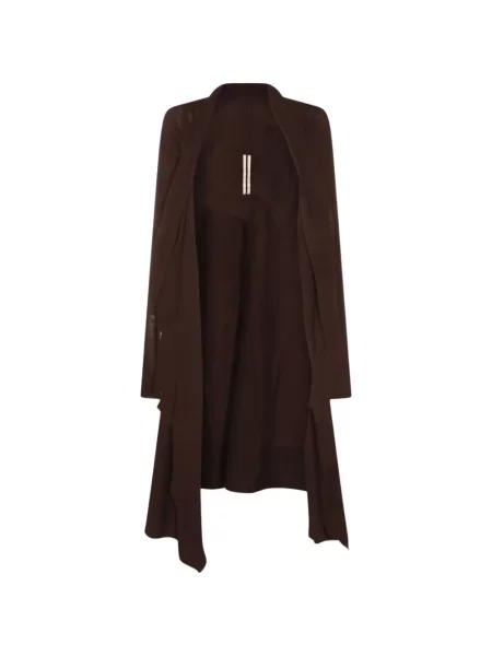 Zavinovací dlouho kardigan Rick Owens hnědý