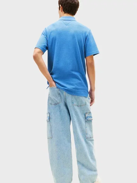 Поло Tommy Jeans блакитне