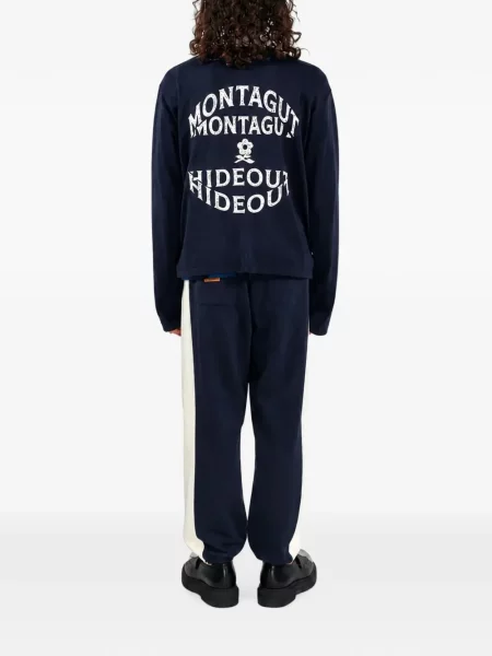 Cardigan Maison Hideout cu imagine albastru