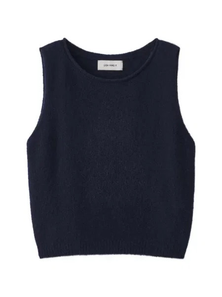 Rochie Lisa Yang fără mâneci tricotate albastru