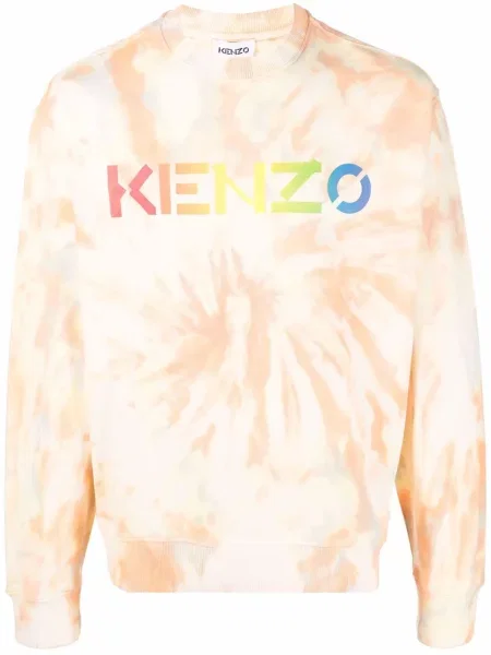 Kravata Kenzo s printom tie-dye narančasta