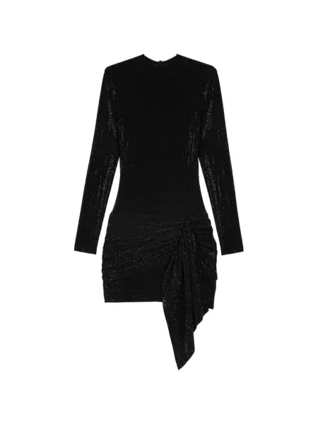 Rochie Maje tricotate drapată negru