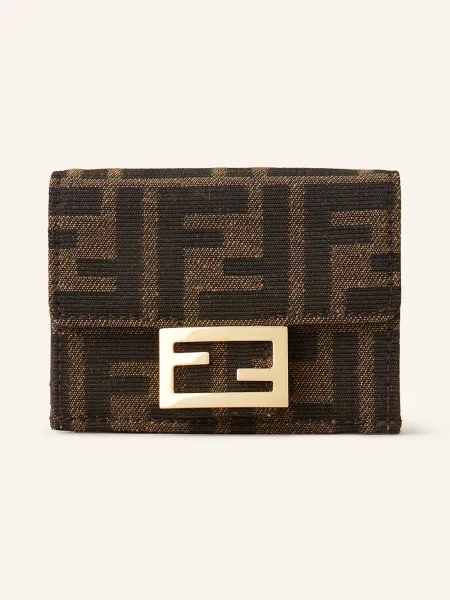 Fendi Portfel Ff braun beżowy