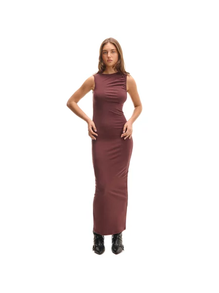 Макси платье Cropp коричневое