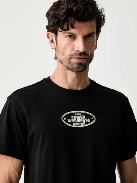 Alpha Industries тениска мъжка от Noseart Backprint черно