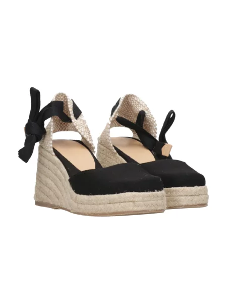 Espadryle Castaner na koturnie czarne