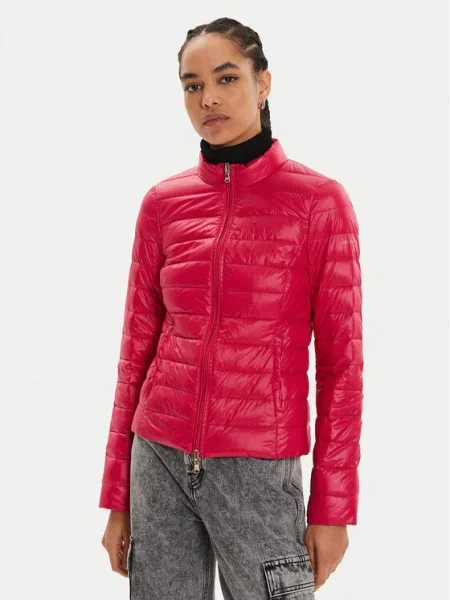 Пухено яке с две лица Patrizia Pepe лилаво преходен модел виолетово