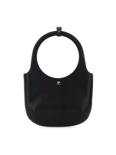 Torebka skórzana Courreges skórzana czarna