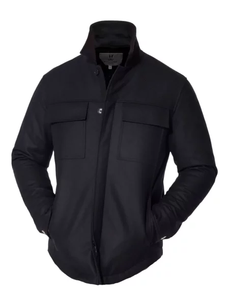 Geacă Norwegian Wool de lână albastru