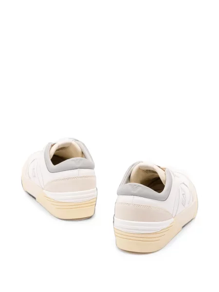 Δερμάτινα sneakers Ea7 Emporio Armani με σχέδιο λευκό