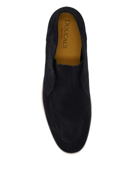 Pantofi loafer Doucal's din piele de căprioară albastru