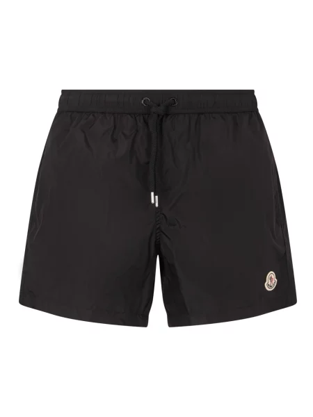 Kąpielówki Moncler z logo czarne