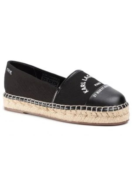 Espadrilky KARL LAGERFELD Black Canvas čierna