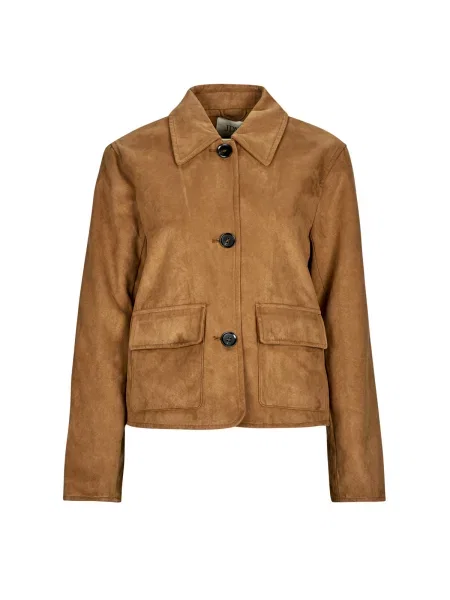 Jakna Jdy od brušene kože smeđa