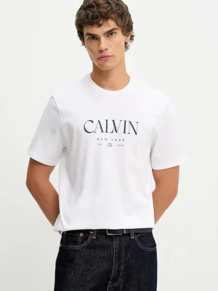 Kratka majica Calvin Klein bela