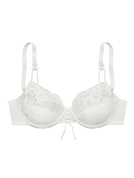 NUANCE Sutien perlat alb