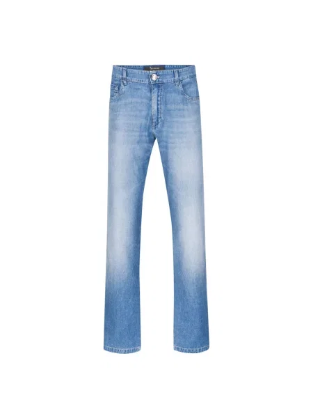 Jeansy straight leg Billionaire niebieskie