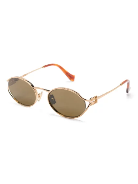 Saulės akiniai Miu Miu Eyewear auksinė
