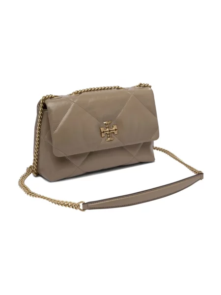 Torebka crossbody Tory Burch skórzana biznesowa beżowa